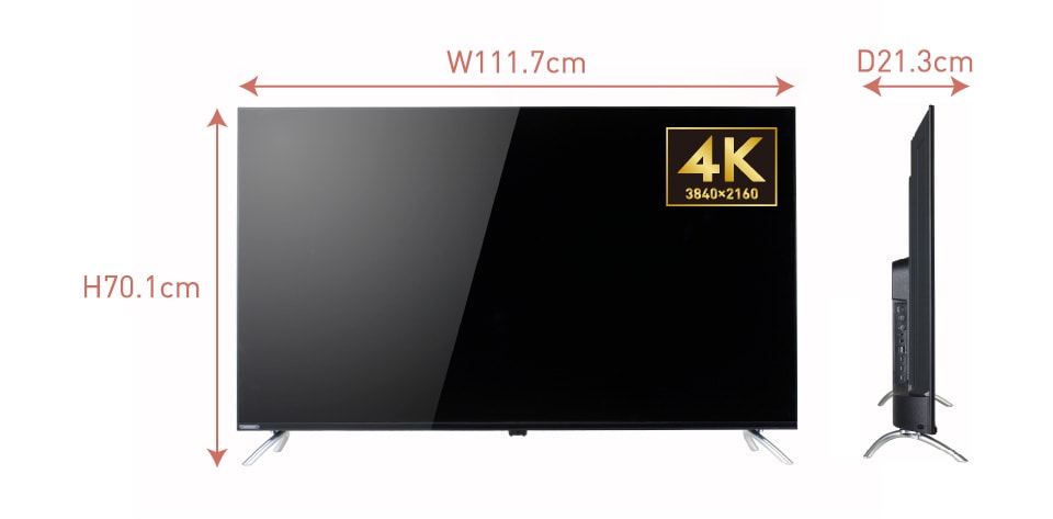 2021年製！ 55V型 4Kチューナー内蔵 液晶テレビ OL55XD100 - テレビ 