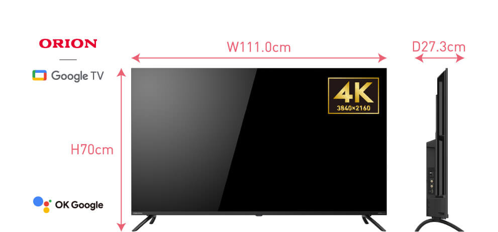 ORION 50インチ 液晶テレビ 来月4月17日以降発送予定 SMART TV series 【公式】ORION（オリオン）日本思考の4K液晶テレビ